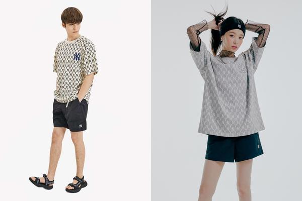 Phối áo thun MLB Monogram với quần đùi