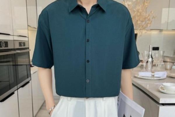 Áo sơ mi nam tay lỡ SANVADIO, form rộng, chất liệu mềm mại