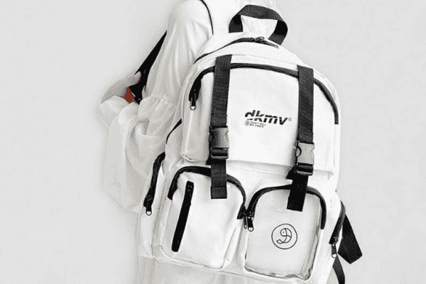 Balo local brand màu trắng của DKMV