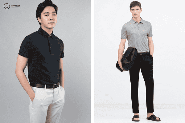 áo polo kết hợp quần tây