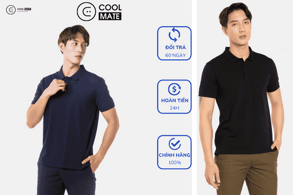 áo polo sọc ngang kết hợp quần tây