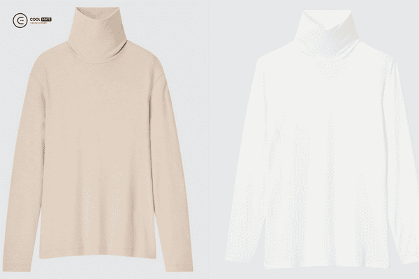 Áo thun nam tay dài cổ cao chất liệu cotton
