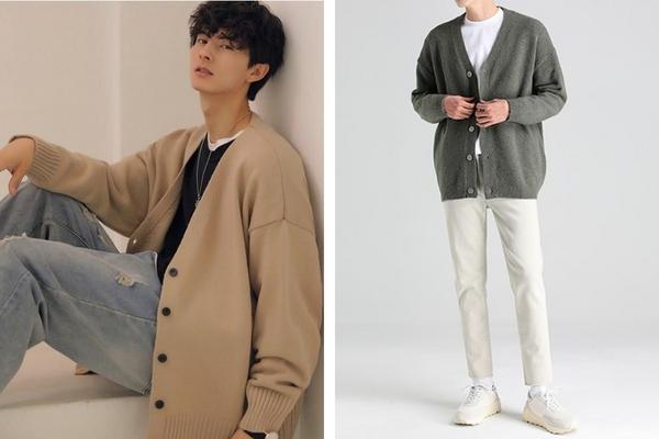 Phong cách thanh lịch với áo sơ mi, cardigan và quần kaki