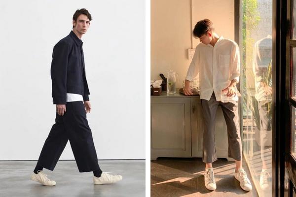 Áo sơ mi oversize và quần ống suông mang lại sự thoải mái