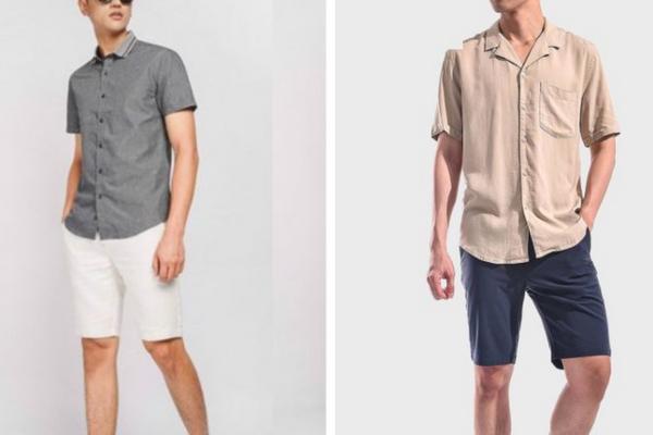 Áo sơ mi tay lỡ và quần short cho ngày hè năng động