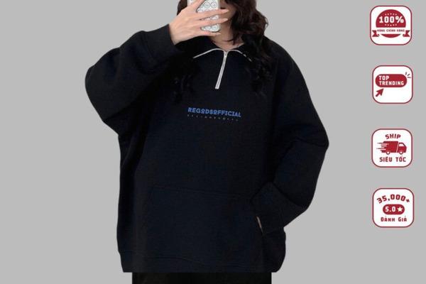 Áo sweater đen Regods