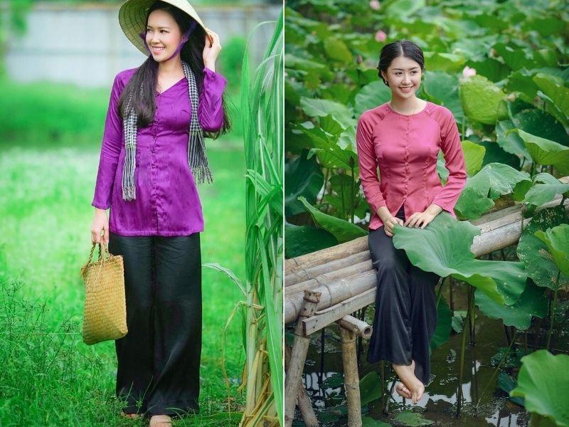 Người phụ nữ mặc áo bà ba, trang phục truyền thống Việt Nam