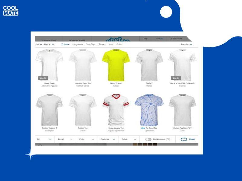Hình ảnh minh họa cho việc tự thiết kế áo thun online