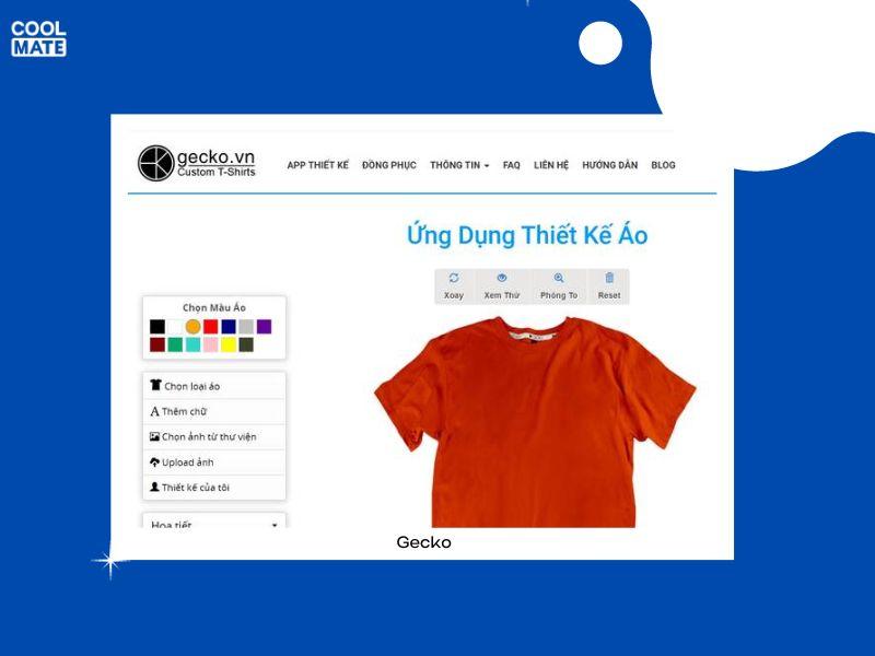 Giao diện website Gecko với ngôn ngữ Tiếng Việt