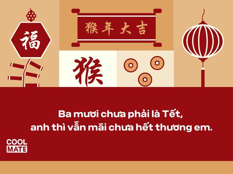 Caption thả thính Tết 2024 hài hước và vui nhộn.