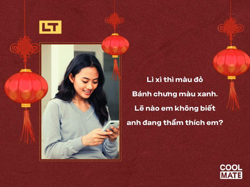 Caption thả thính Tết 2024 bằng thơ hay và dễ thương.
