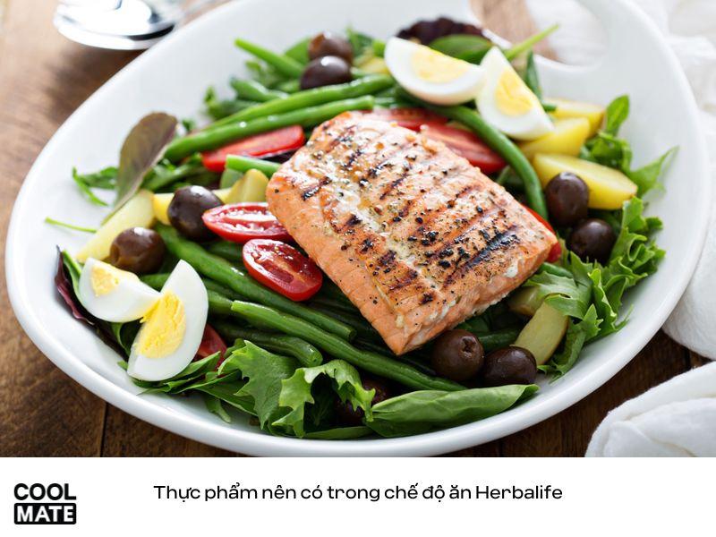 Bổ sung rau tươi hữu cơ, thịt trắng, thịt đỏ vào chế độ ăn giữ cân của Herbalife