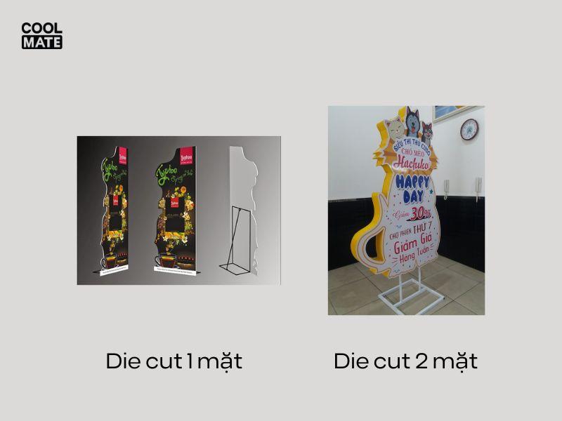 So sánh Die cut 1 mặt và 2 mặt