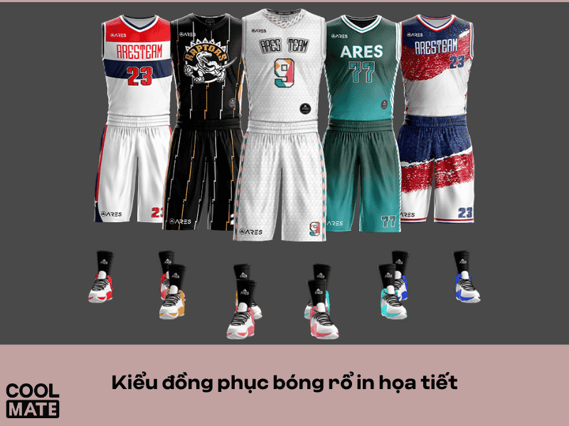 Đồng phục bóng rổ in họa tiết 3D