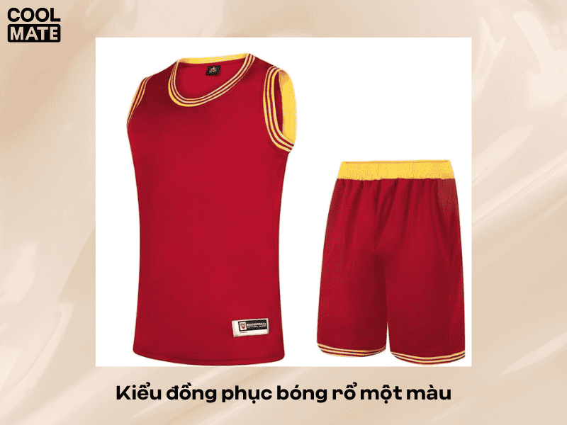 Mẫu đồng phục bóng rổ một màu