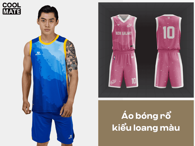 Mẫu đồng phục bóng rổ kiểu loang màu