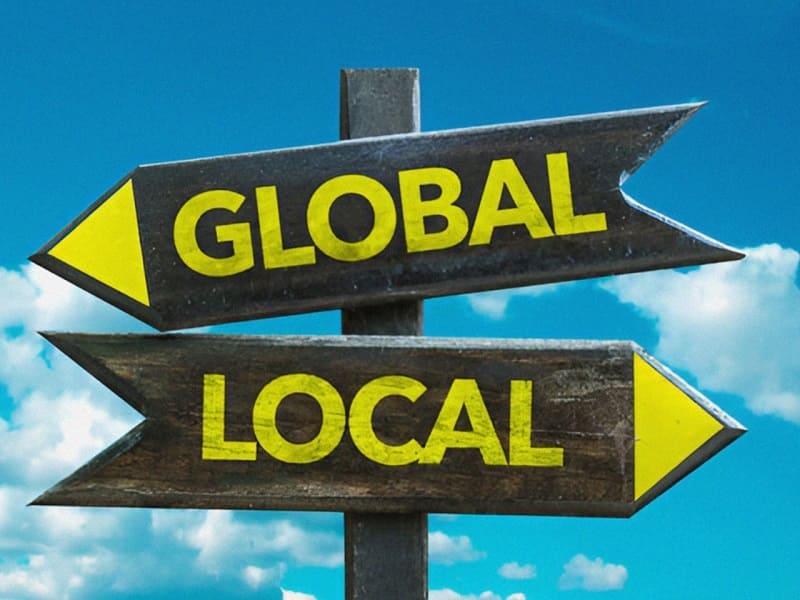Global chỉ thương hiệu to&agrave;n cầu c&ograve;n Local l&agrave; thương hiệu trong nước