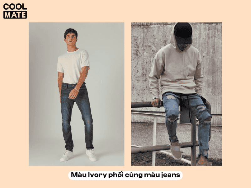 Màu Ivory phối cùng màu jeans