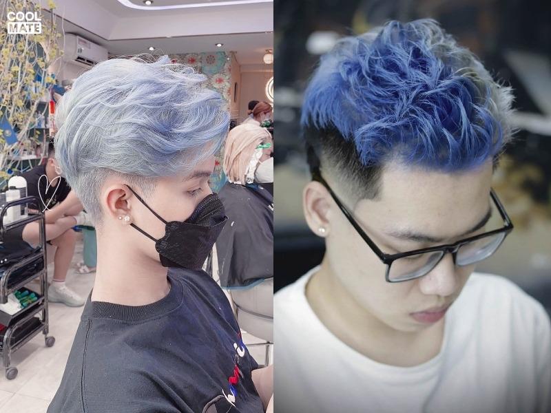 Nhuộm tóc nam màu Ombre khói