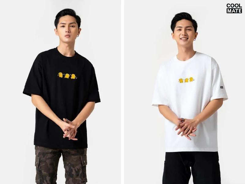 Một số mẫu áo thun trong BST Ham Vui mà Coolmate kết hợp cùng Vàng Xám