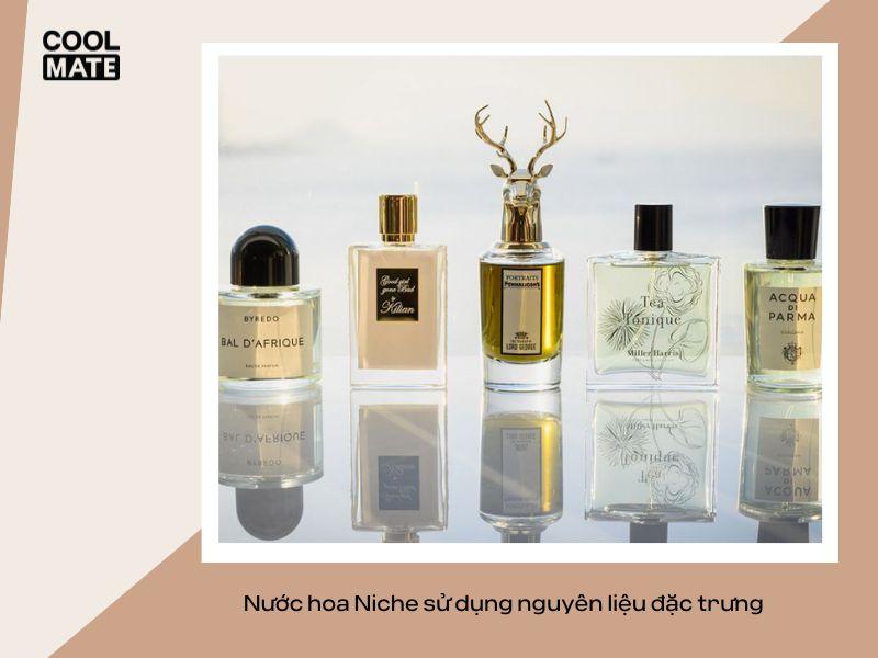 Nước hoa Niche sử dụng nguyên liệu đặc trưng