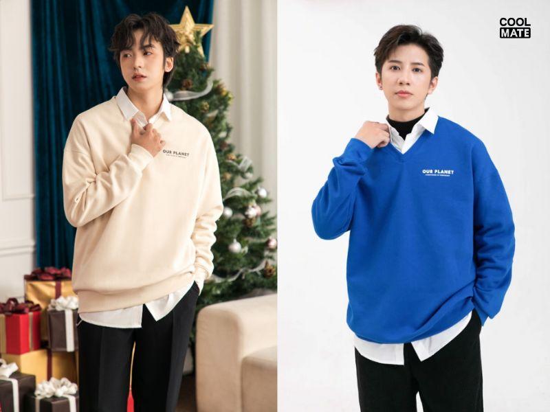Áo sweater nỉ năng động