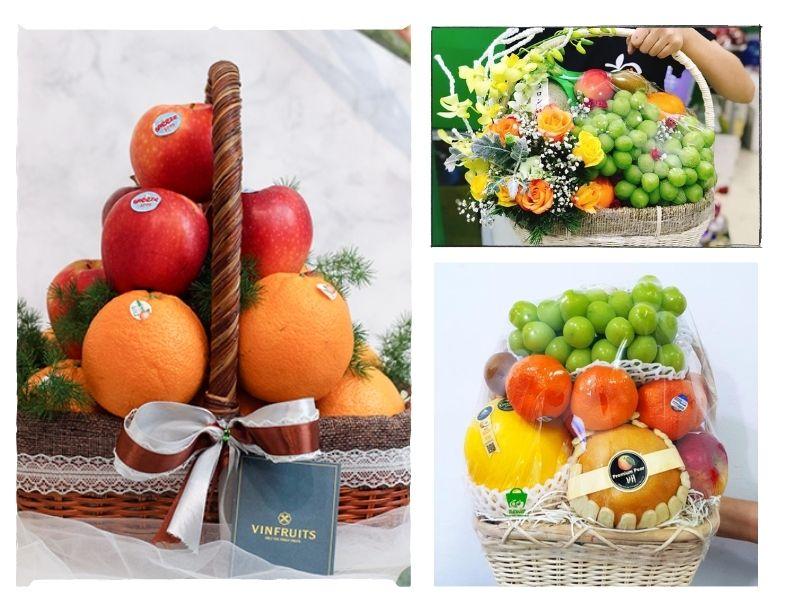 Giỏ hoa quả cầu kỳ và đẹp mắt giúp bạn ghi điểm trong mắt nhà gái