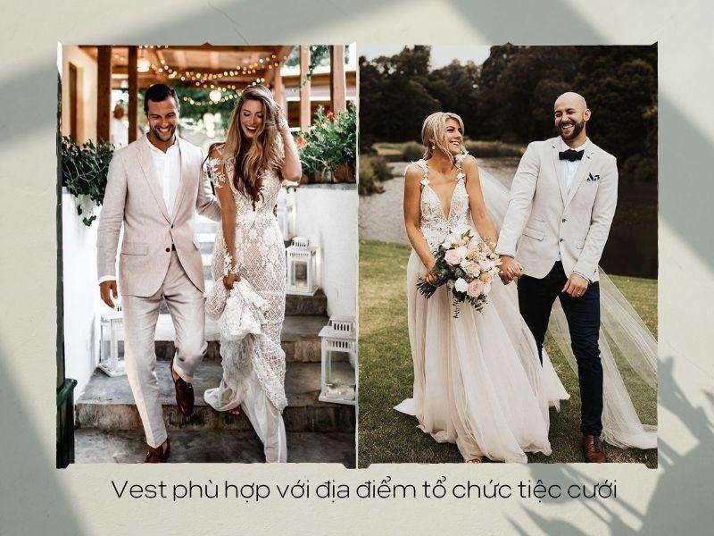 Vest phù hợp với địa điểm tổ chức tiệc cưới 