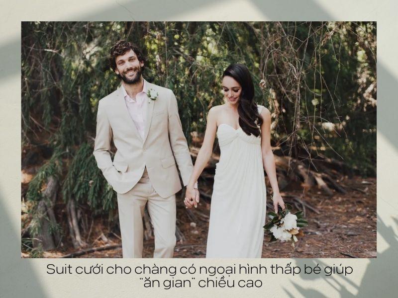 Suit cưới cho chàng có ngoại hình thấp bé giúp “ăn gian” chiều cao