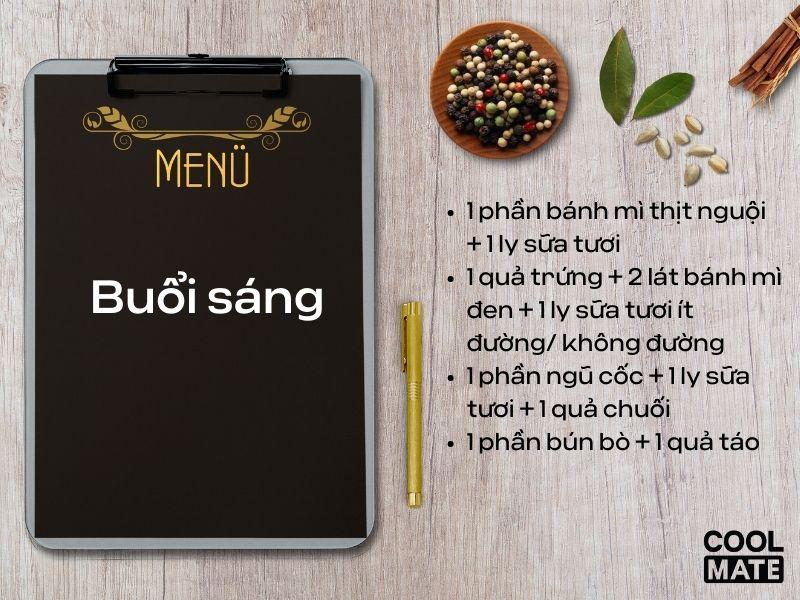 Gợi ý menu buổi sáng cho thực đơn giảm cân kết hợp chạy bộ