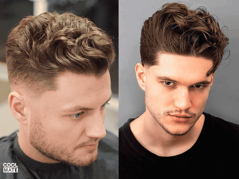 Pompadour xoăn cá tính không kén khuôn mặt