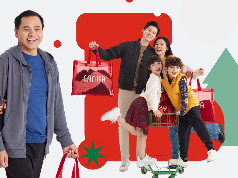 Cửa hàng Canifa với nhiều mẫu thời trang đa dạng