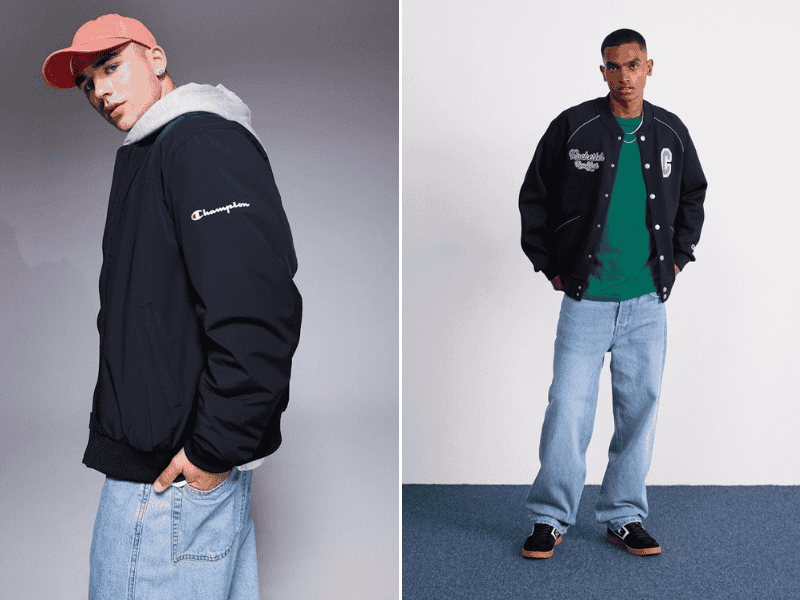 Champion chọn cho mình chiếc áo Jacket nam màu sắc xanh đậm