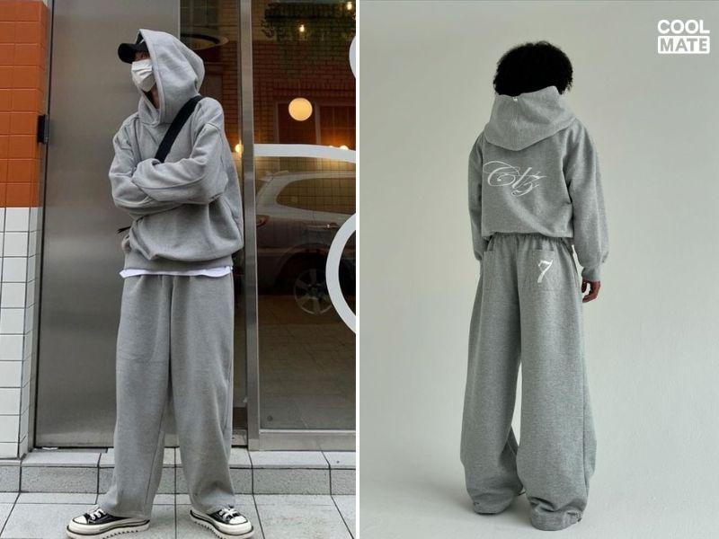 Thoải mái hơn với những mẫu quần nỉ phối cùng hoodie basic