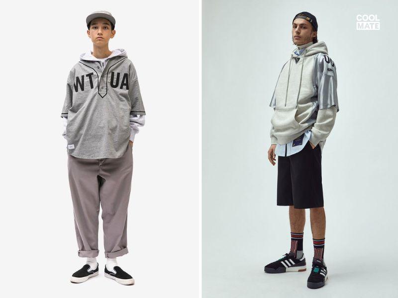 Layer nhiều lớp cùng hoodie