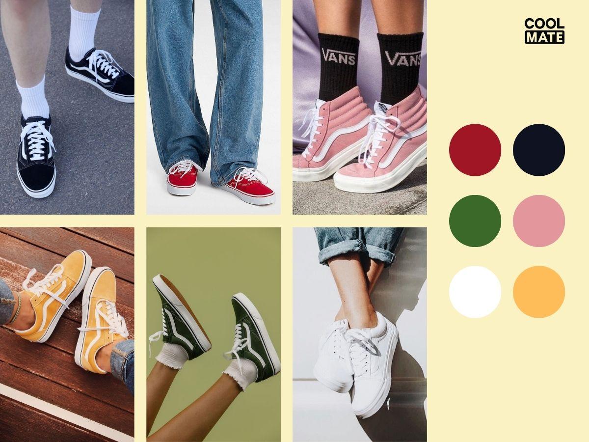 Giày vans với đa dạng màu sắc, đa dạng phong cách khác nhau