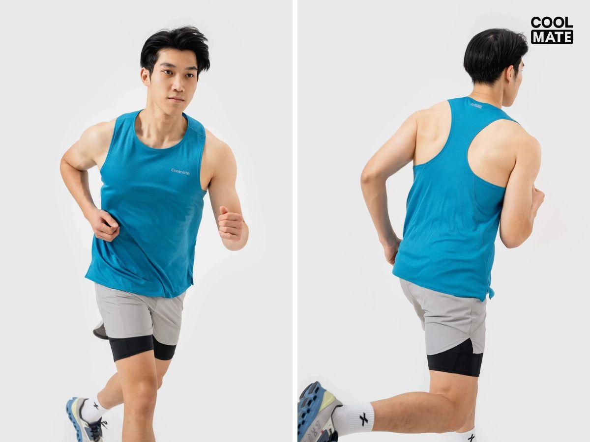 áo singlet chạy bộ nam fast free run coolmate