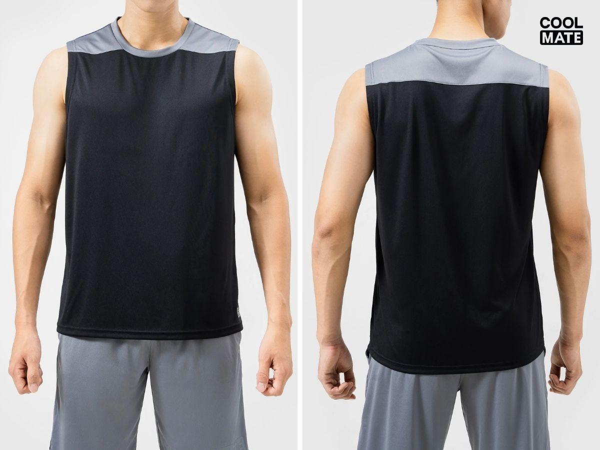 áo tanktop nam thể thao active phối màu năng động