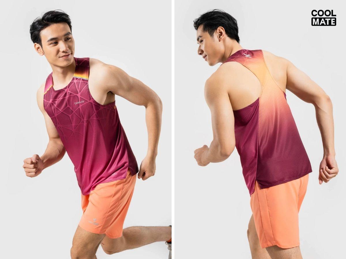 áo singlet chạy bộ nam graphic photic zone