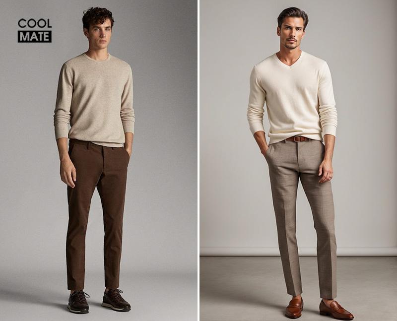 Áo giữ nhiệt với quần tây