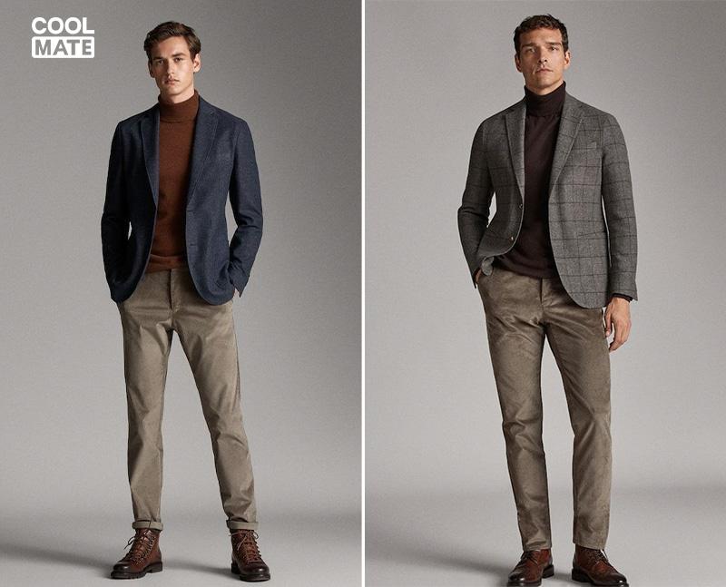 Áo giữ nhiệt với blazer