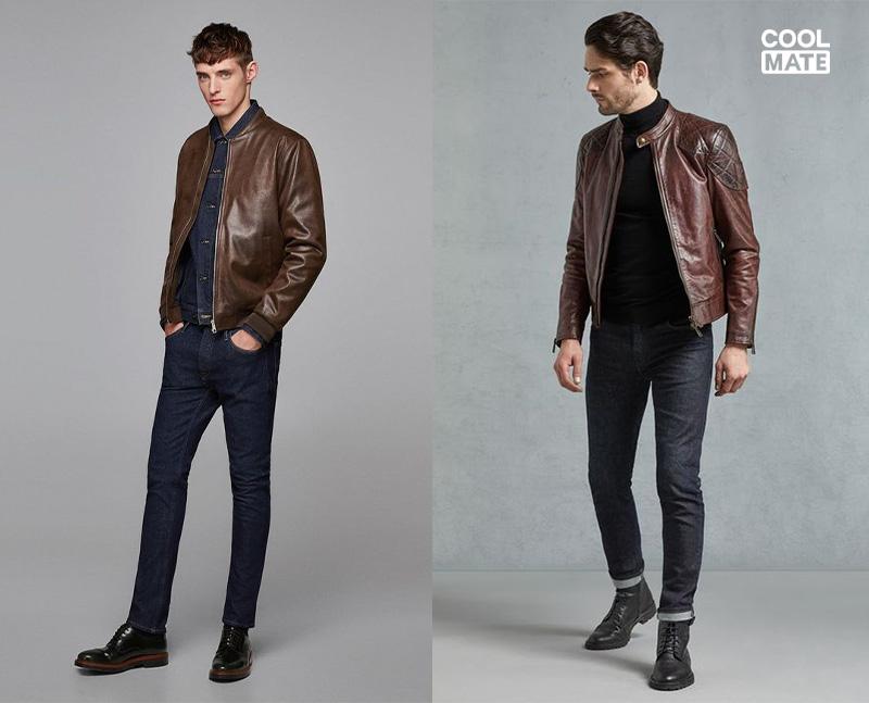 Áo jacket da với áo giữ nhiệt