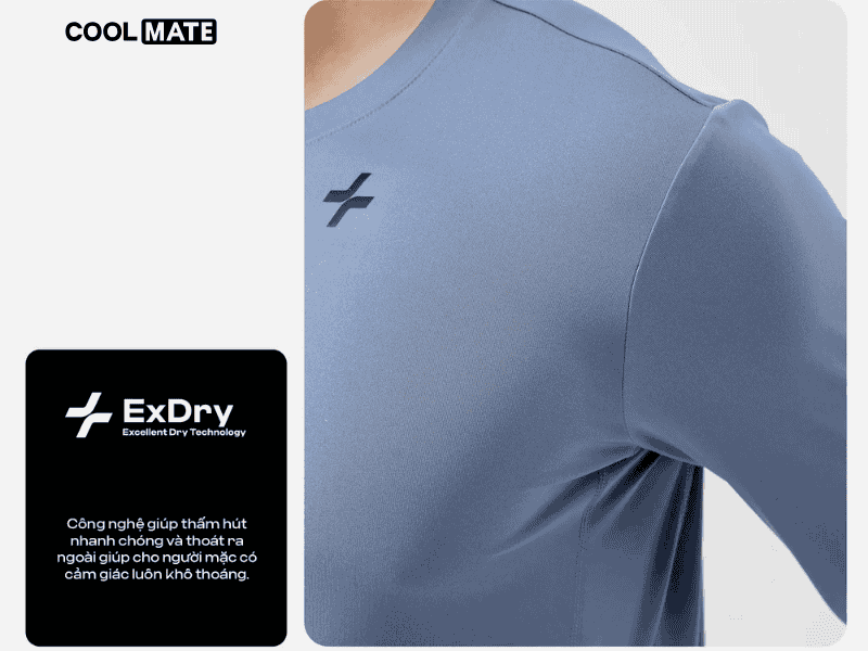 Ưu tiên loại áo giữ nhiệt với công nghệ ExDry thấm hút tốt 