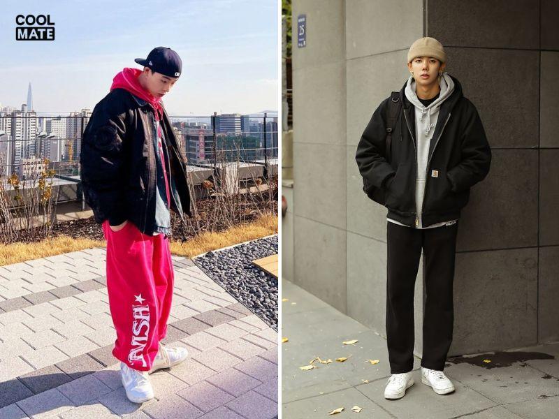 Phối áo hoodie phong cách layer