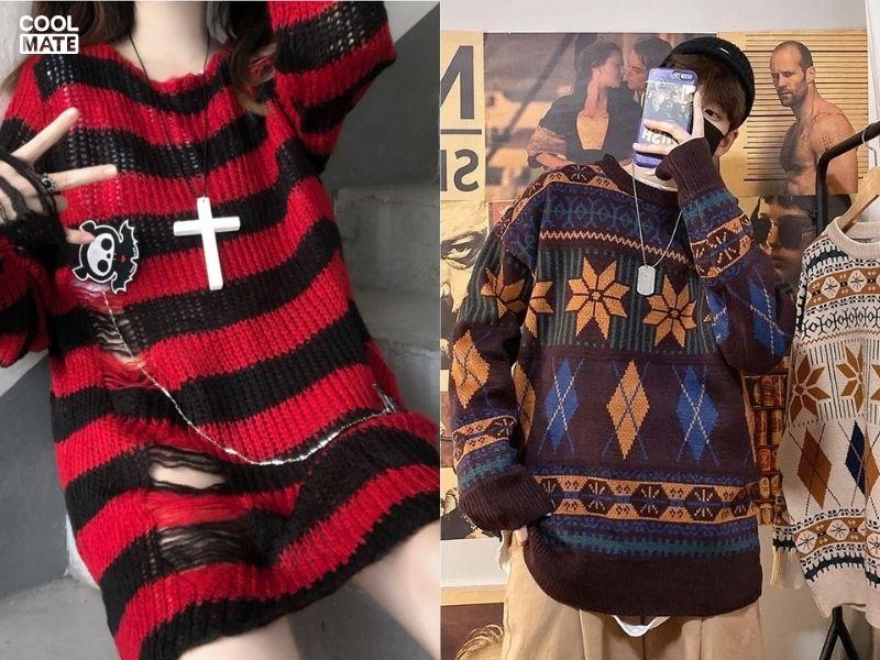 Phối hoodie không mũ phong cách Y2K