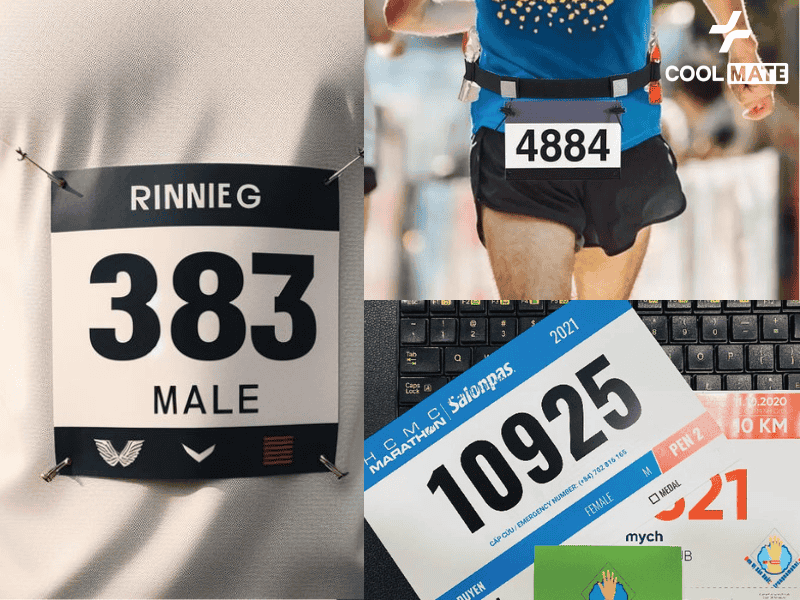 Bib chạy bộ thường l&agrave;m từ giấy, nhựa, vải...