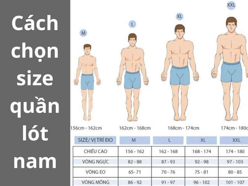 Chọn kích cỡ của quần lót nam 