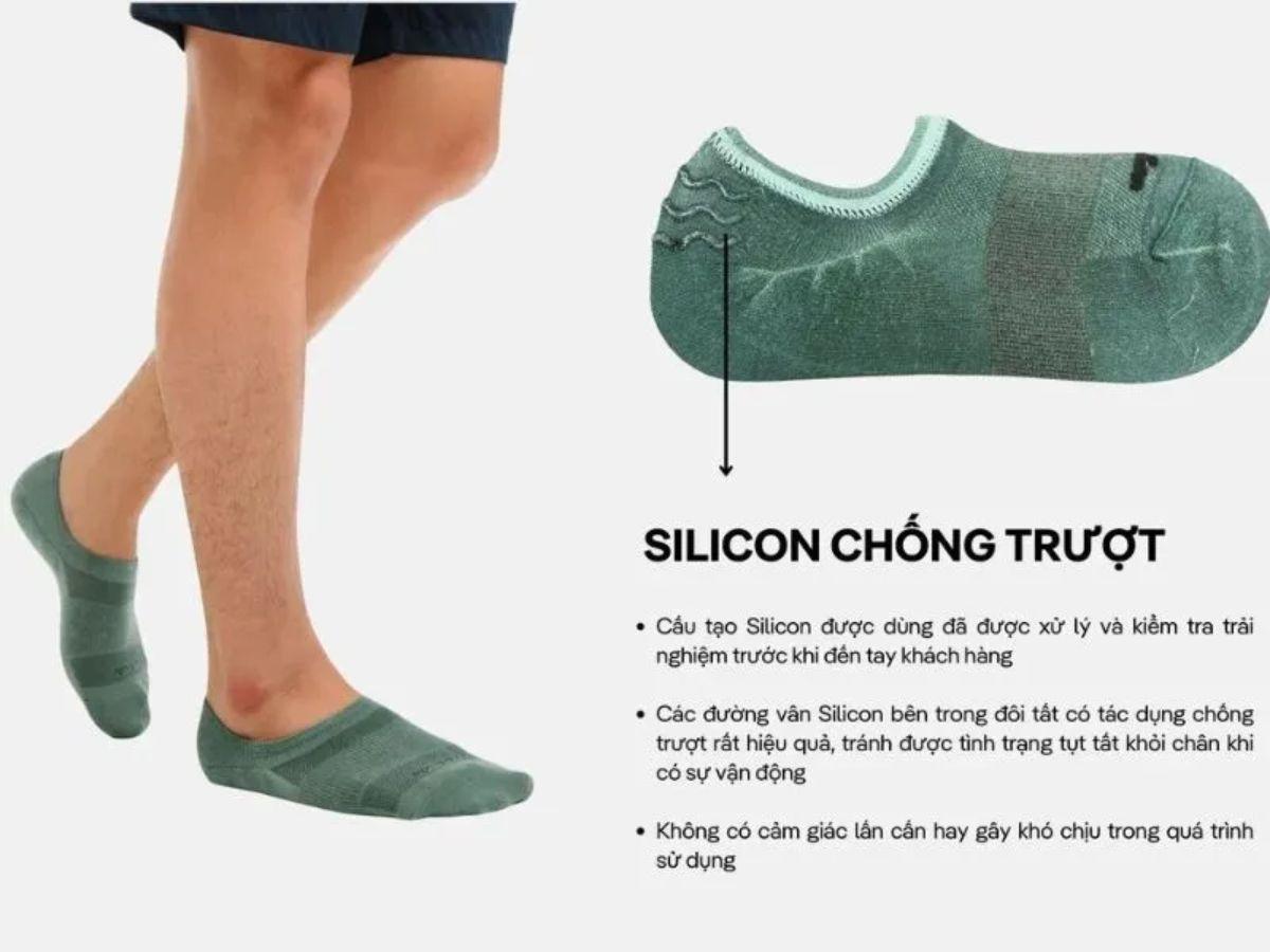 Tất/vớ lười cotton chống trượt cổ ngắn