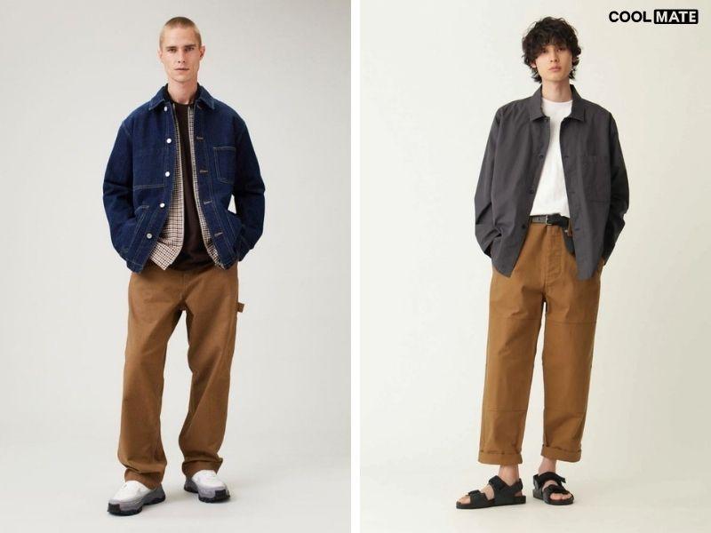 Quần baggy kaki Quần baggy kaki nam thoải mái