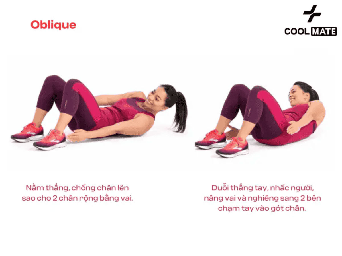 Oblique - Gợi ý giảm mỡ bụng trên cho nữ và tạo vóc dáng thon gọn